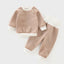Children's Autumn And Winter Warm Suit Baby Spring And Autumn Plus Fleece Outer Wear Tops Pants Men And Women Baby Two Sets - Korvel