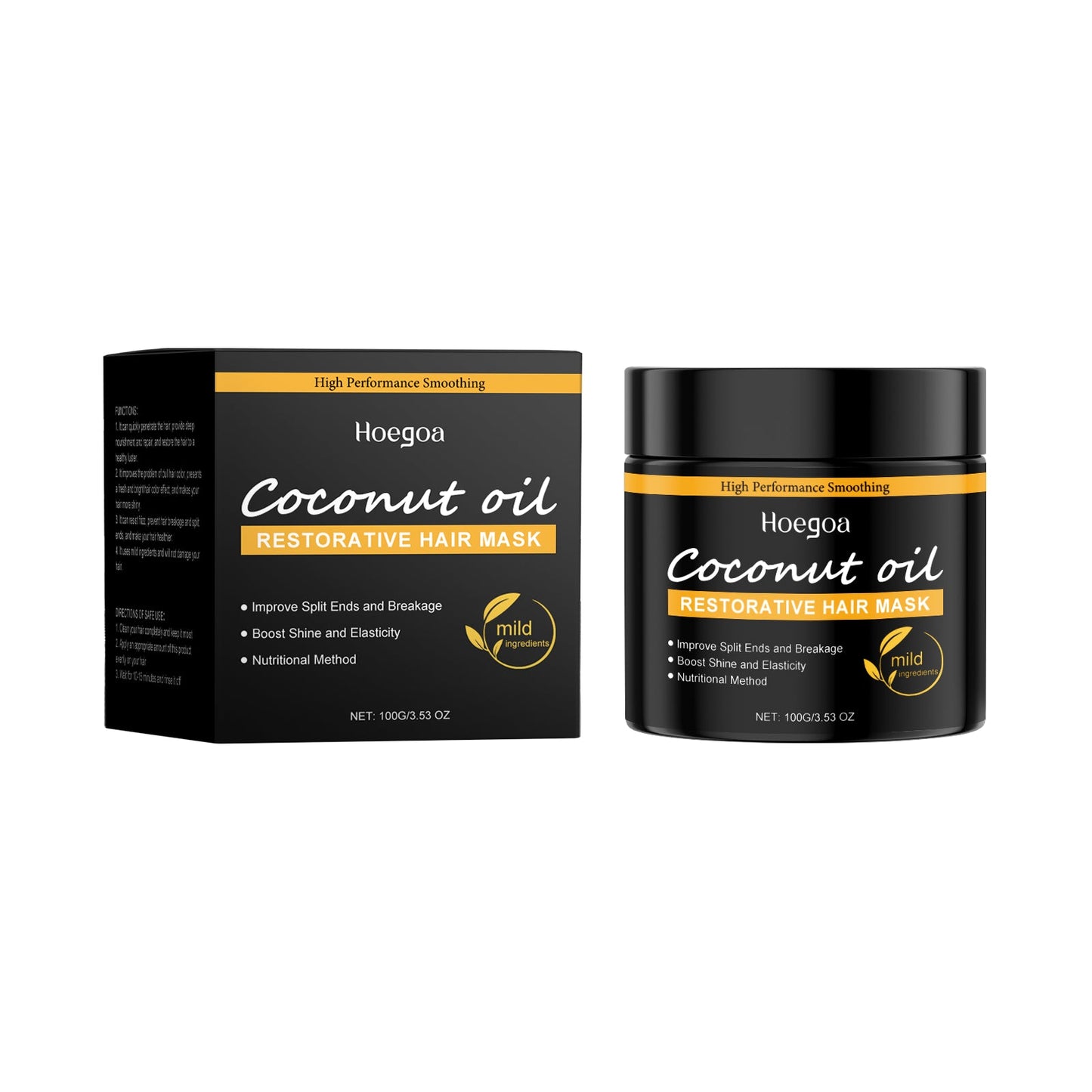 Coconut Oil Hair Mask Repair Dry Hair, Smooth And Glossy Hair Care Coconut Oil Hair Mask - Korvel