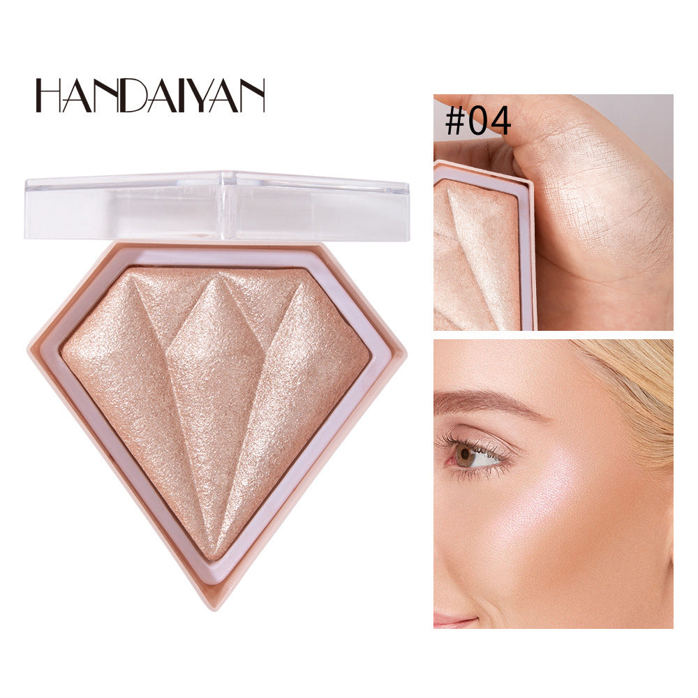 Diamond Highlighter Powder Brighten Skin Tone Repair Glitter Powder Nose Shadow Modification Stereo Brightening - Korvel