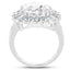 Anillo de Plata Esterlina con Cuarzo Cristal de 5.90 Quilates y Topacio Azul Suizo