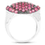 3.35 Carat Genuine Ruby .925 Sterling Silver Engagement Ring