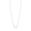 Collar de Perla Solitaire de Oro Blanco de 14k