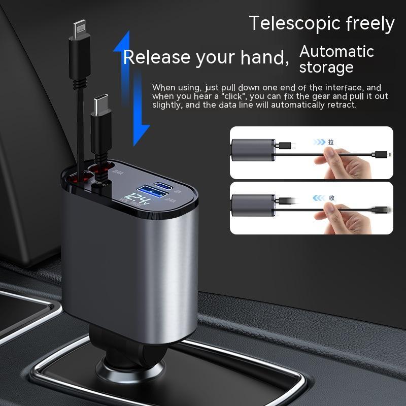 Premium Metal Car Charger 100W Fast Charging Adapter