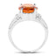 3.94 Carat Genuine Madeira Citrine & White Topaz Ring