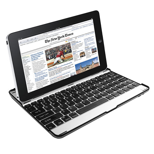 Wireless Keyboard with Aluminum Alloy Cover - Silver & Black