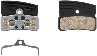 Pastillas de freno de disco Shimano P04C-MF - Compuesto metálico con diseño aletas