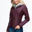 Veste à couches à double fermeture éclair pour femmes, chaude et élégante, avec capuche en fausse fo