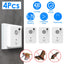 4-Pack Ultrasonic Bat & Pest Repellent Device