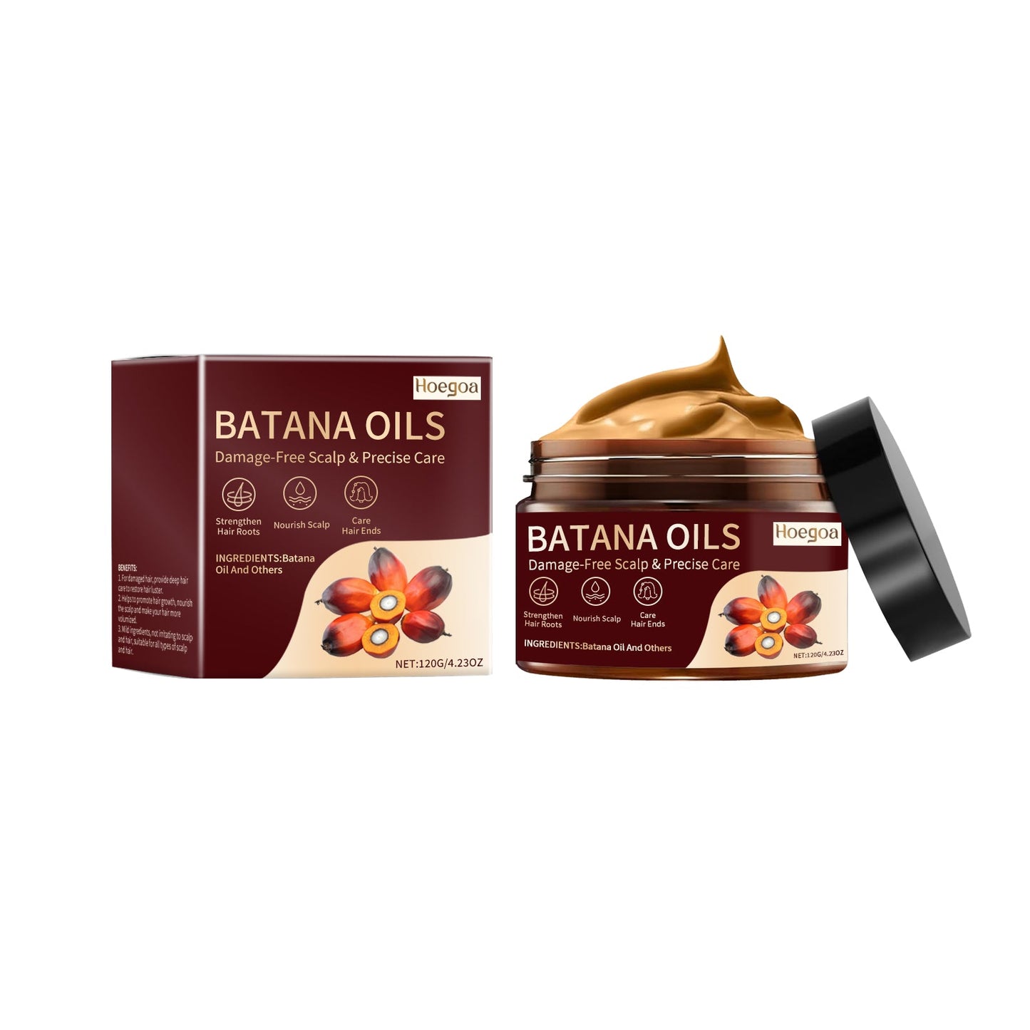 Masque Nourrissant Batana pour Cheveux Secs et Irrités