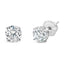 Boucles d'oreilles en diamant rond serties en or blanc 14K certifiées IGI de 1,5 carat
