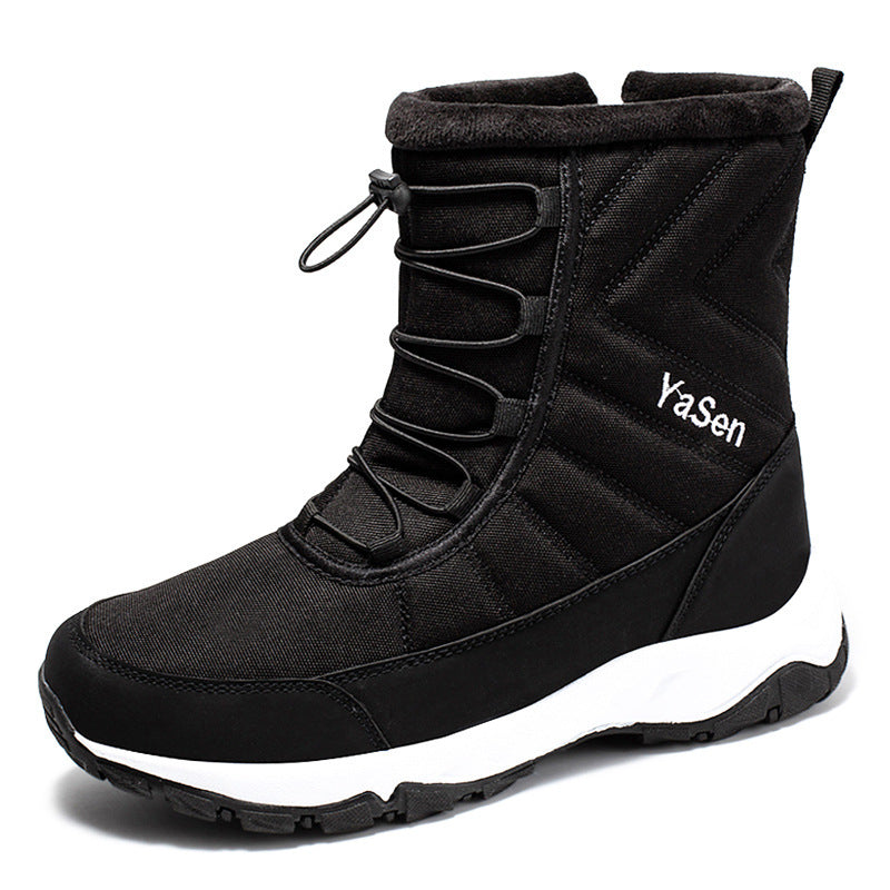 Men's Waterproof Snow Boots - Fleece-Lined Hiking Shoes
