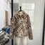 Manteau chaud à col casual imprimé léopard pour femmes