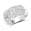 Anillo de Compromiso de Diamante Blanco Genuino de 1.21 Quilates en Plata de Ley