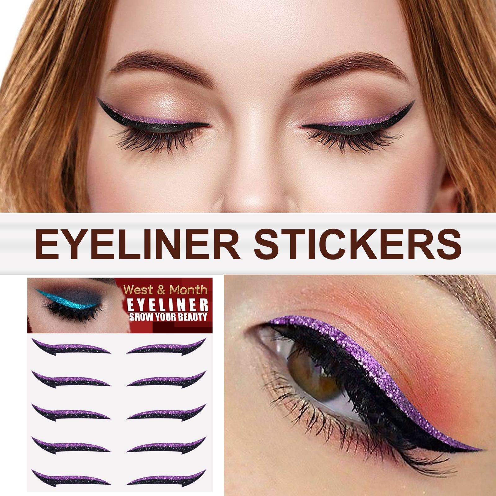 Eyeshadow Stage Makeup Eye Makeup, European And American Eyeliner Self-Adhesive Double Eyelid Eye Makeup - Korvel