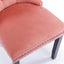 High-end Tufted Solid Wood Contemporary Velvet Upholstered Dining Chair with Wood Legs Nailhead Trim 2-Pcs Set Pink - Korvel