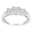 Anillo de Compromiso de Diamantes de 10K en Oro Blanco 1/2 Cttw - Talla 6-3/4