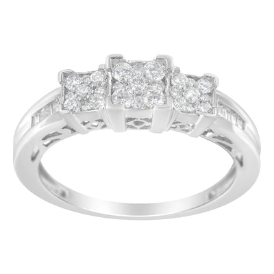 Anillo de Compromiso de Diamantes de 10K en Oro Blanco 1/2 Cttw - Talla 6-3/4