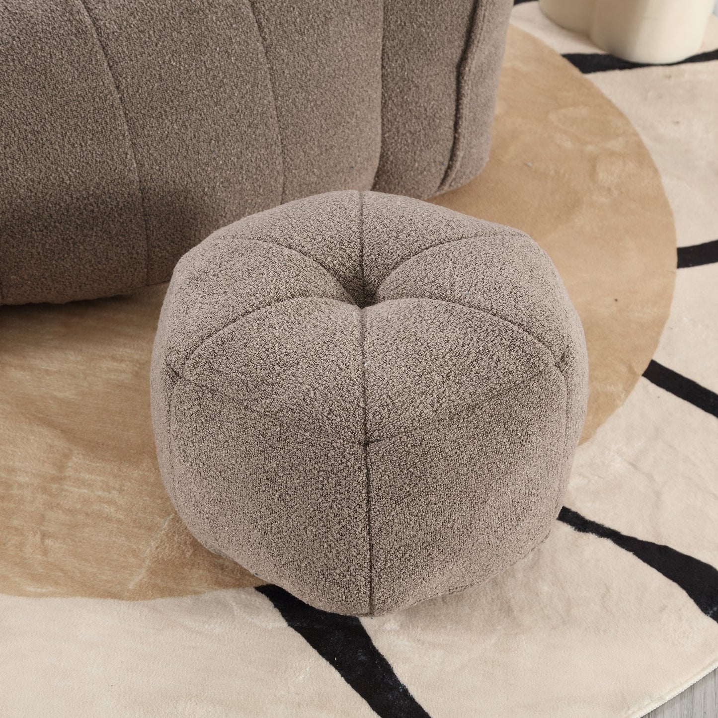 Soft Bean Bag Chair with High Resilient Foam(Chips)for living room and bedroom,Comfortable Square Lazy Sofa with Footstool - Korvel