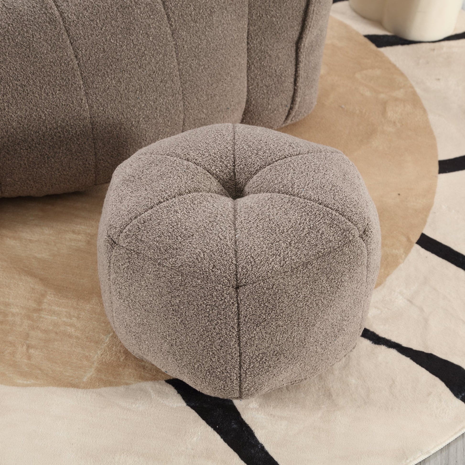 Soft Bean Bag Chair with High Resilient Foam(Chips)for living room and bedroom,Comfortable Square Lazy Sofa with Footstool - Korvel