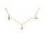 Collar de mariposa ajustable de diamantes en oro amarillo de 14KT - 15"-17"
