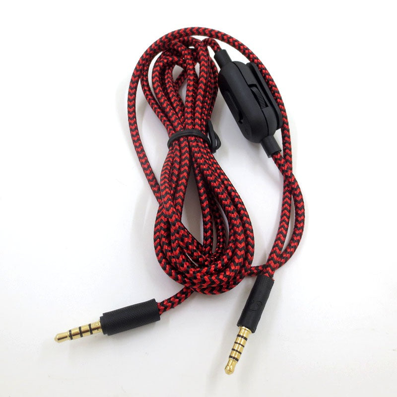 Audio cable suitable for Logitech GPRO X G233 G433 Alpha Red Black Braided Gaming Earphone Cable - Korvel