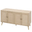 4 Door Accent Cabinet Sideboard Buffet Storage Cabinet with Adjustable Shelf for Entryway Living Room Bedroom - Korvel