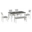 Ensemble de salle à manger TREXM Classic 6 pièces - Blanc et gris