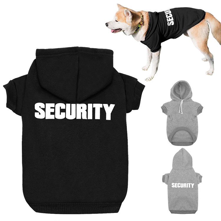 New pet hoodie, outerwear, Security printed hoodie, dog clothing for autumn and winter - Korvel