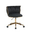 Office desks and chairs, with adjustable wheels and cushioned office desks and chairs that conform to ergonomics (black) - Korvel