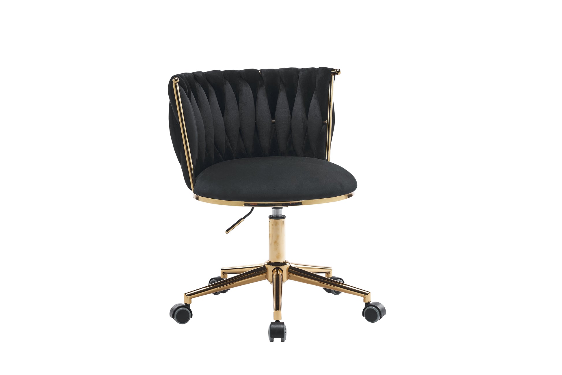 Office desks and chairs, with adjustable wheels and cushioned office desks and chairs that conform to ergonomics (black) - Korvel