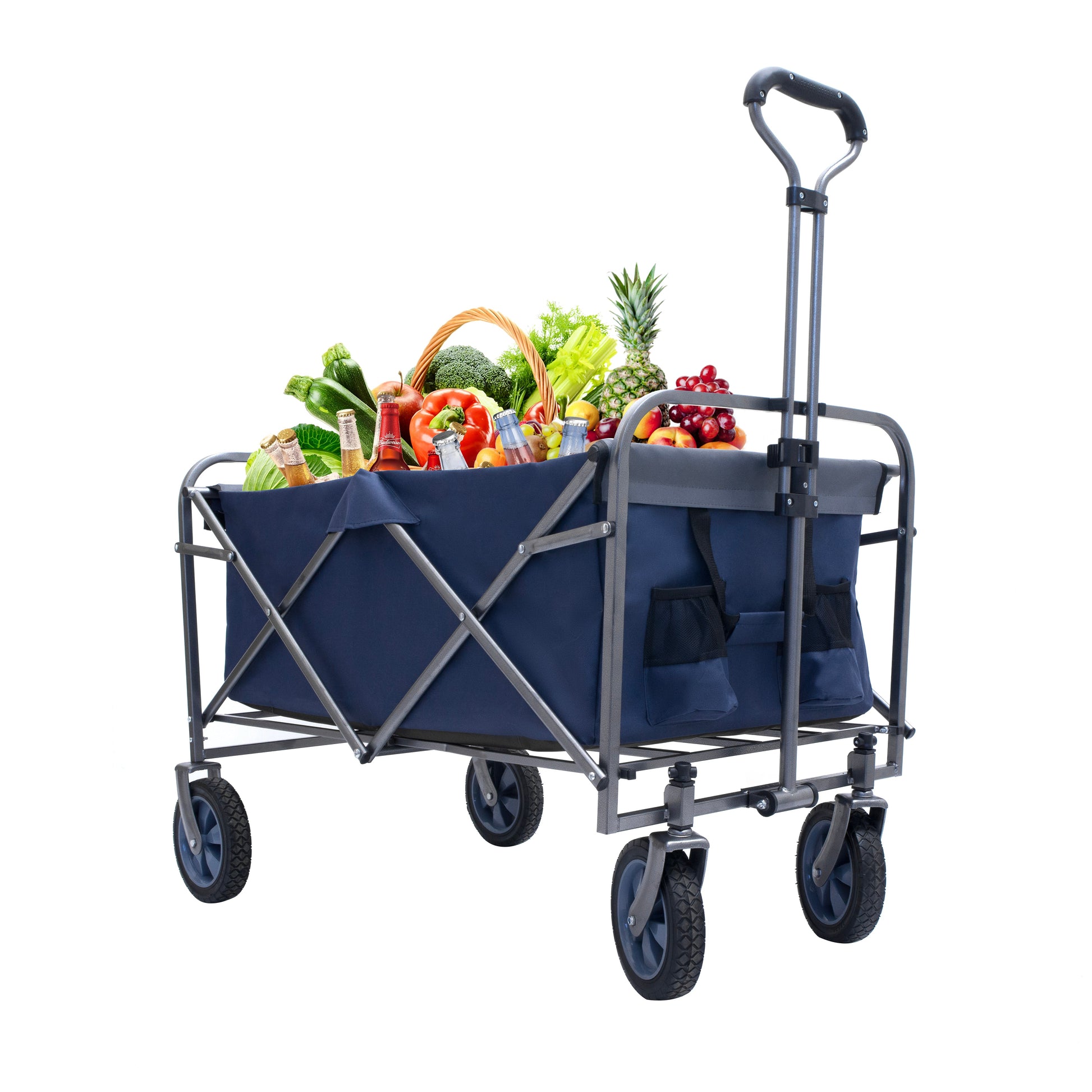 Outdoor Garden Multipurpose Micro Collapsible Beach Trolley Cart Camping Folding Wagon - Korvel