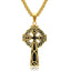 Collier en chaîne en perles croix spiralées en acier titane