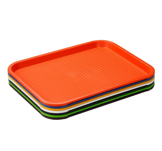 3 SIZE Large Foodservice Tray, Rectangular food trays Plastic Drink Serving Tray for Serving Drinks Snacks Tea - Korvel