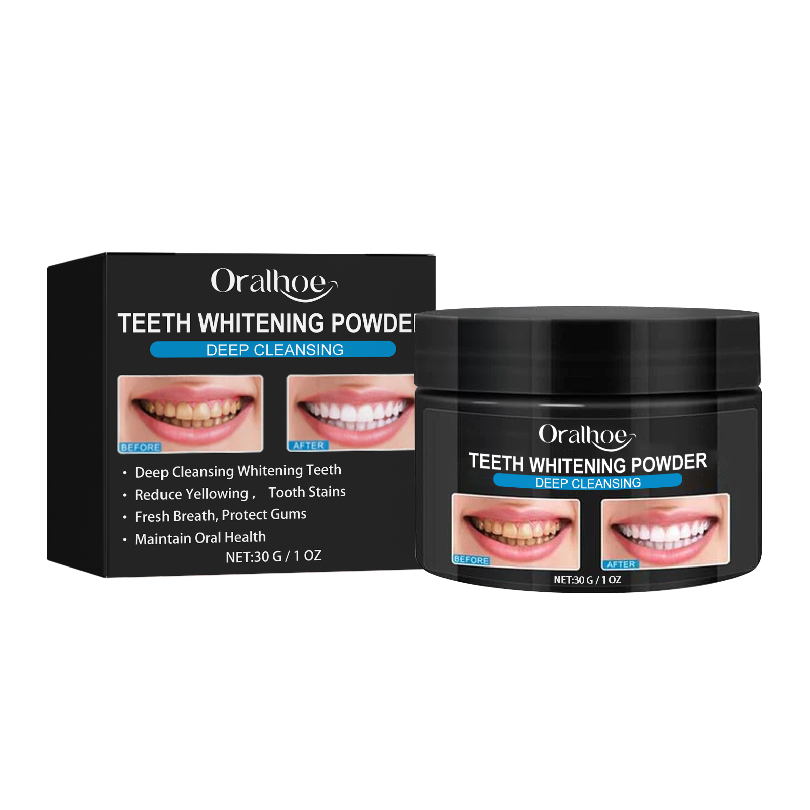Teeth Whitening Powder, Teeth whitening beauty teeth cleaning tartar teeth yellow smoke teeth care for the mouth - Korvel