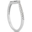 Bague de mariage en diamant pavé en or blanc 14 carats avec motif zigzag