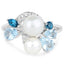 4.96 Carat Multi-Stone .925 Sterling Silver Engagement Ring