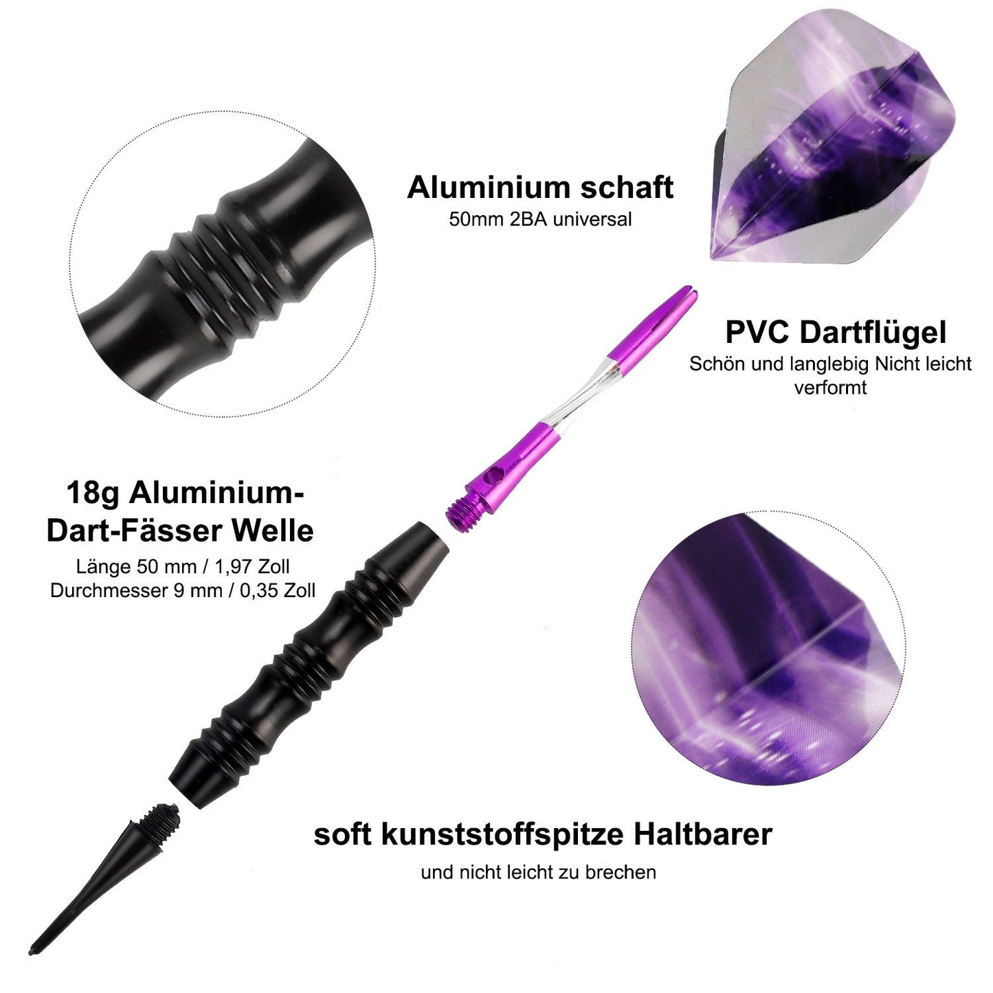GOODARTS Knight Darts Set - 3-Piece Electronic Soft Darts