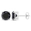 Boucles d'oreilles en diamant noir véritable de 5,41 carats en or blanc 14K