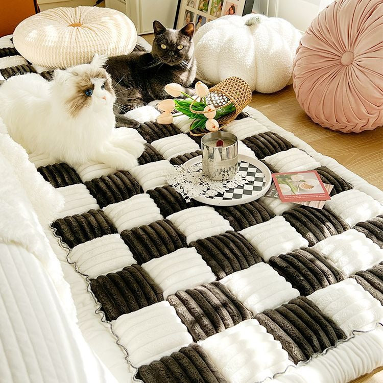 Autumn and winter plush bedside mat anti-skid chenille Mantou mat bedroom tatami sleeping carpet - Korvel