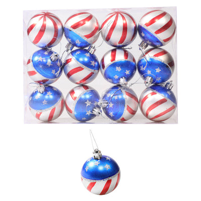 American Independence Day decoration props American style painted balls hand-painted Christmas balls Christmas tree decorations - Korvel