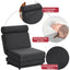 Single Sofa Chair Foldable Single Sofa Bed with Pillow,Portable Foldable Sofa Bed,Leisure Sofa Chair,Easy to Store, Dark Grey - Korvel