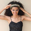 Versatile glass diamond full diamond mink velvet hair accessory - Korvel
