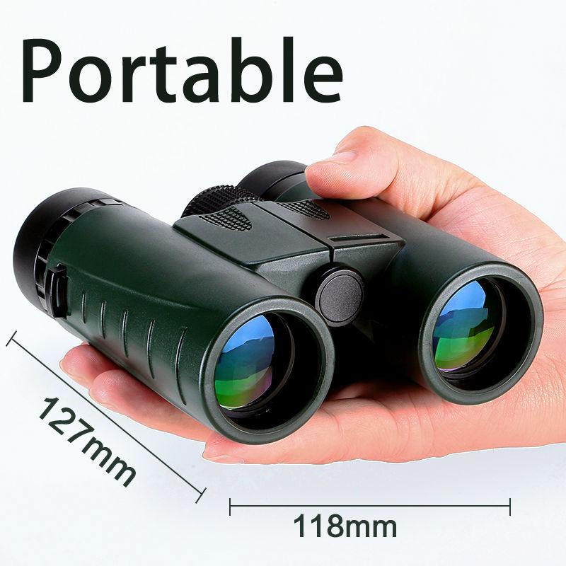 Military HD Compact Binoculars 8x32 Optics Telescope Zoom Powerful Vision Objective Lens Army Green for Hunting Sport USCAMEL - Korvel