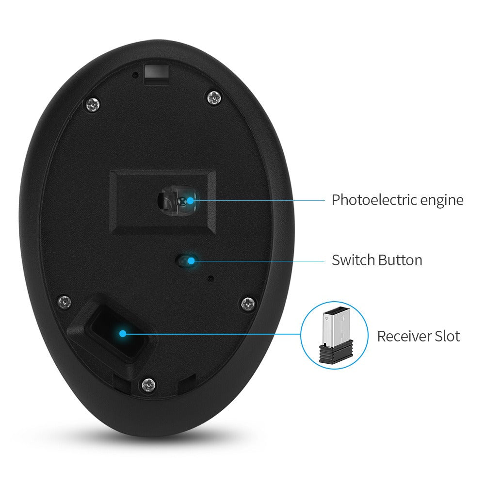 Souris verticale sans fil ergonomique silencieuse 2.4G