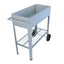 Aveyas mobile metal elevated garden bed cart, with legs, elevated flowerpot box with wheels (gray) - Korvel