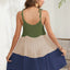 Color Block Spaghetti Strap Cover-Up Dress