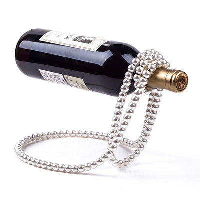 Pearl Necklace Stainless Steel Wine Rack Wine Pedestal Clamp Holder Suspension Champagne Whisky Small Ornaments - Korvel
