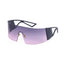Trendy One Piece Large Frame Sunglasses for Outdoor Activities