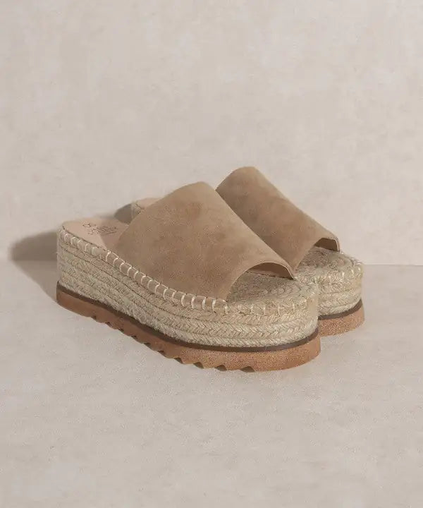 Espadrille Platform Slide - Chic Comfort Sandals