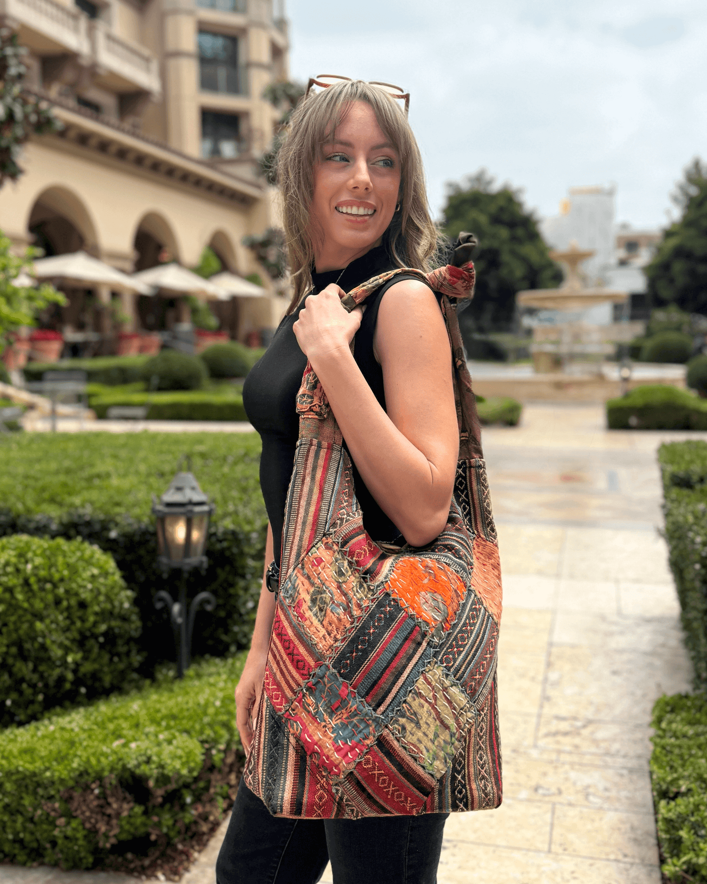 Bolso Hobo de Parchwork Acolchado de la Colección Kathmandu